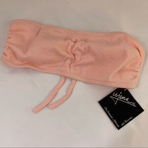 Vintage Ujena Cotton Strapless Bralette Bra New with Tags Size Small Ruched